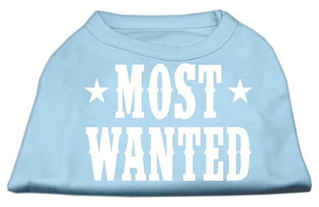 Most Wanted Screen Print Shirt Baby Blue XL